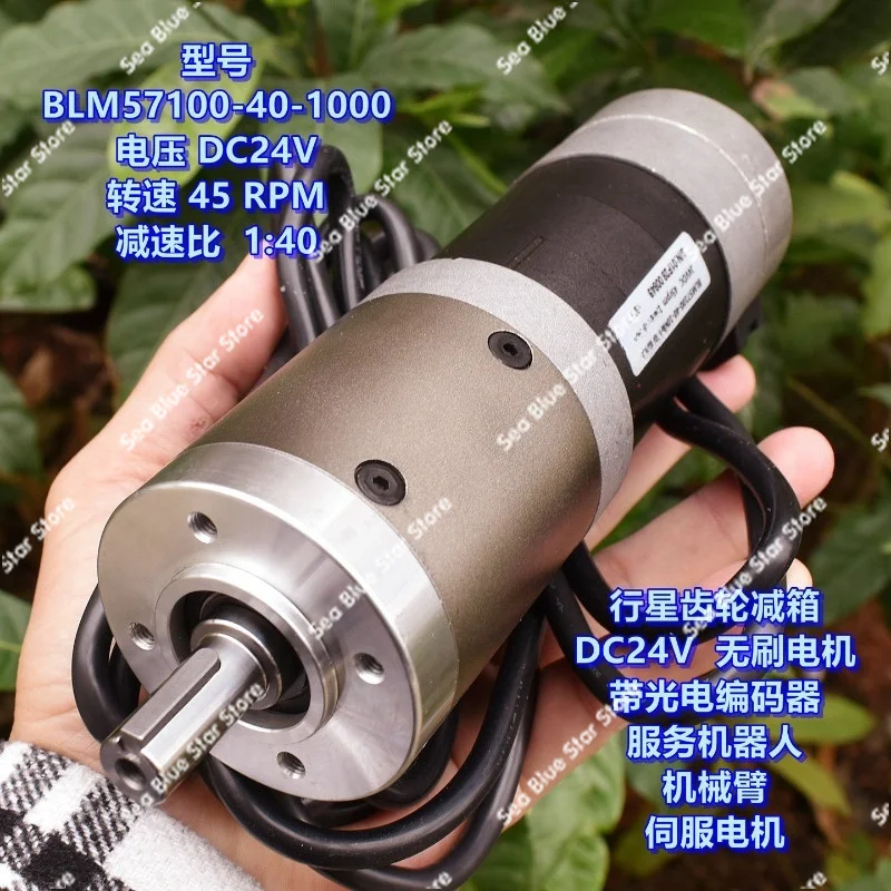 Brushless servo motor DC24V planetary deceleration 1:40 three-phase brushless motor with 1000-wire code disc motor