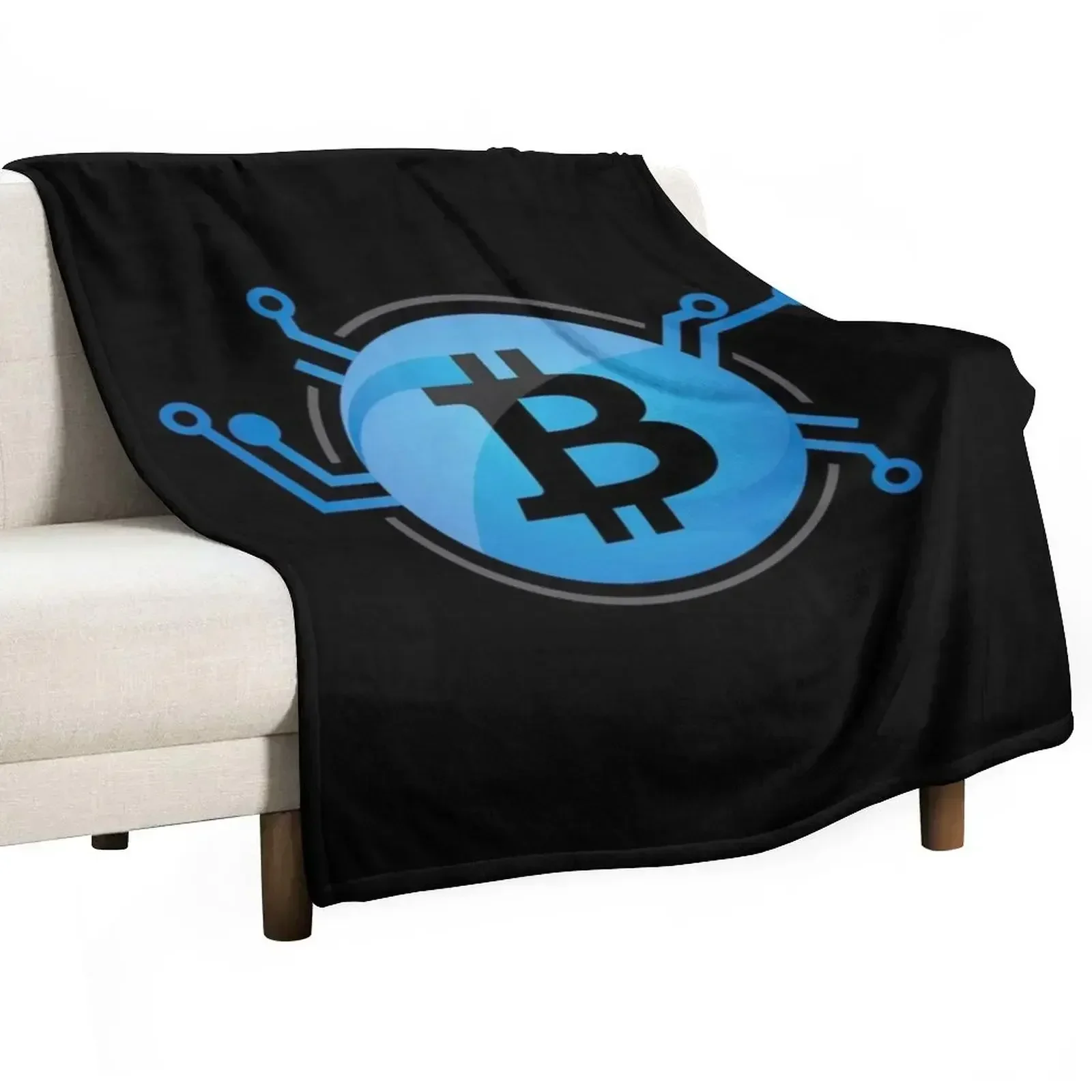 Bitcoin Throw Blanket Soft Plaid blankets ands Shaggy halloween Blankets