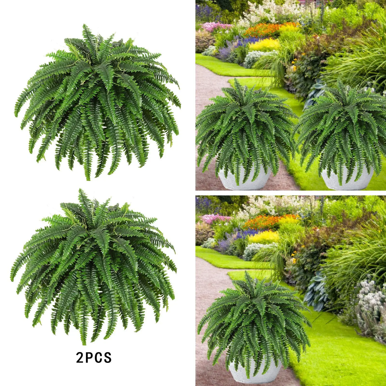 

Artificial Plant Artificial Fern Arrangement for Planter Decoration Greenery Plant for Home Living Room Indoor Outdoor