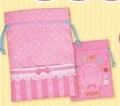Drawstring bag pink