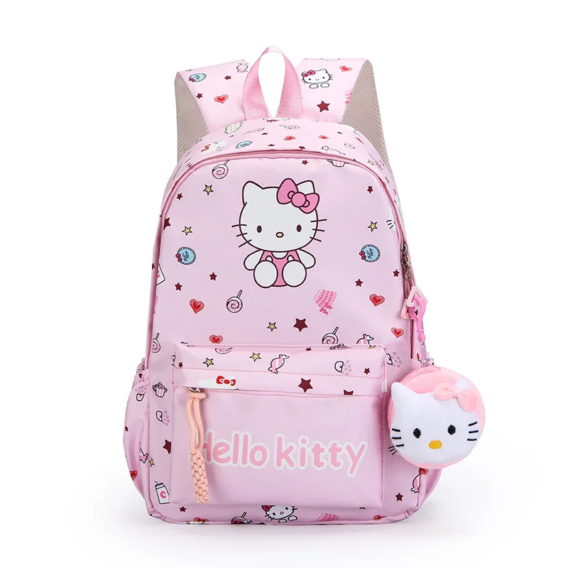 

Hello Kittynewstudent schoolbag cartoon cute large capacity backpack lightweight middle school student school backpack for women