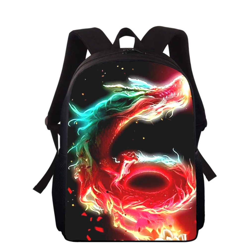 Loong-mochila CHINA con estampado 3D de dragón chino para niños y niñas, morral escolar de 16 pulgadas, bolsas de libros para estudiantes