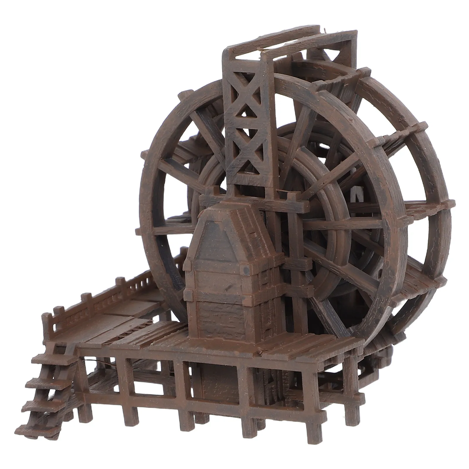 Water Wheel Fountain Ornament for Aquarium Fish Tank Office Home Decor Mini Water Feature Windmill Design Tranquil Sound Micro