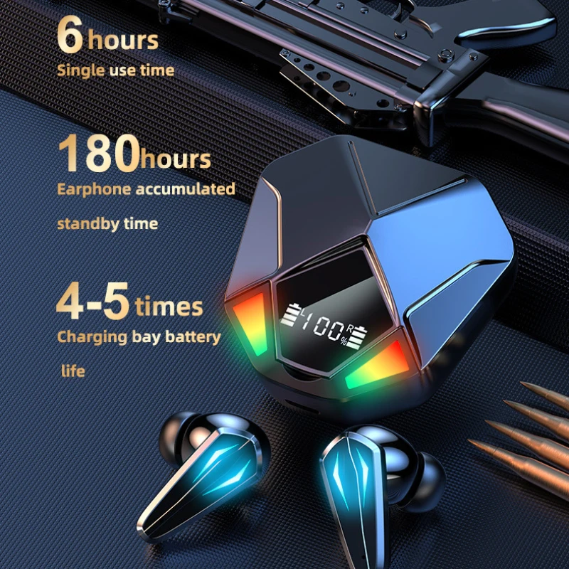 

Игровые Bluetooth-наушники-вкладыши TWS с низкой задержкой и длительным сроком службы батареи