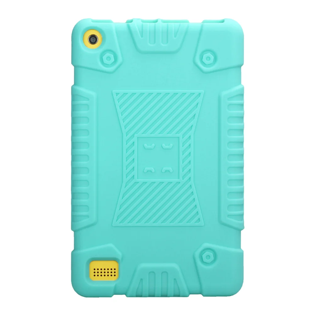 Silicone Case For 7 Tablet 2017 7Th Generation Mint Green Lightweight Durable Anti-Slip Shockproof Cover With Raised Grip