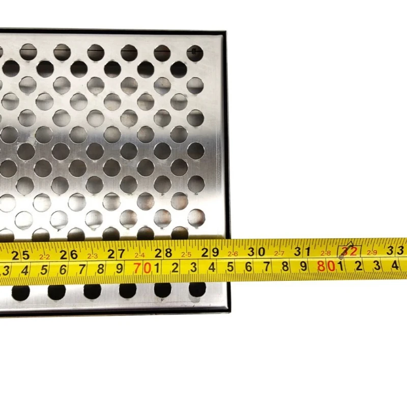 75cm Stainless Steel Rectangular Beer Drip Tray Bar Counter Perforated Draining Catch Tray for Beverage Tap Station