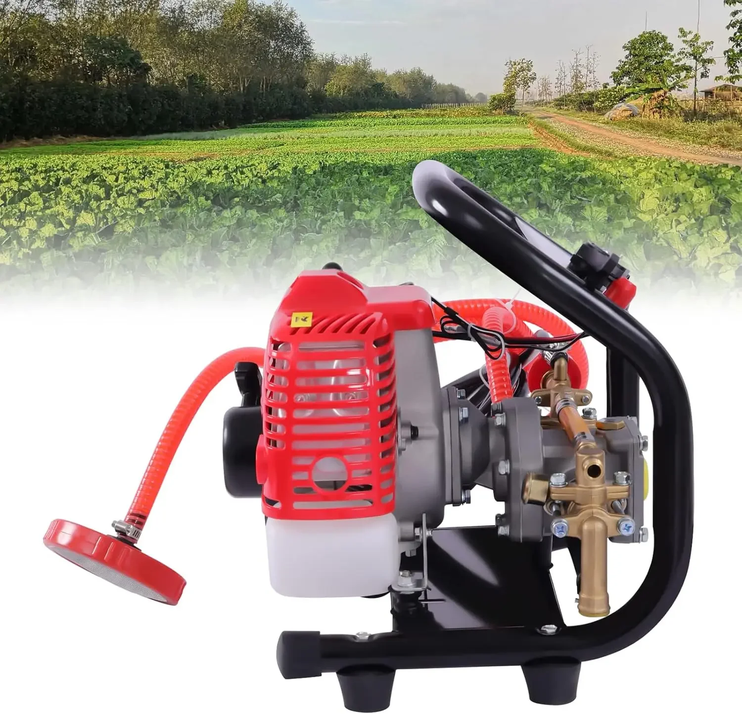 Machine Gas Powered, 26cc 2-Stroke 0.9HP 8500RPM Gasoline Agricultural Mist Duster Sprayer Portable High Pressure Spray