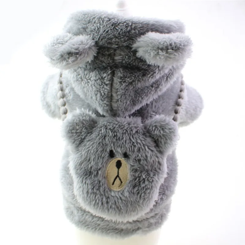 

Pet Clothes Autumn And Winter Dog Clothing Teddy Padded Embroidered Two-legged Plush Clothes Newcustomizable