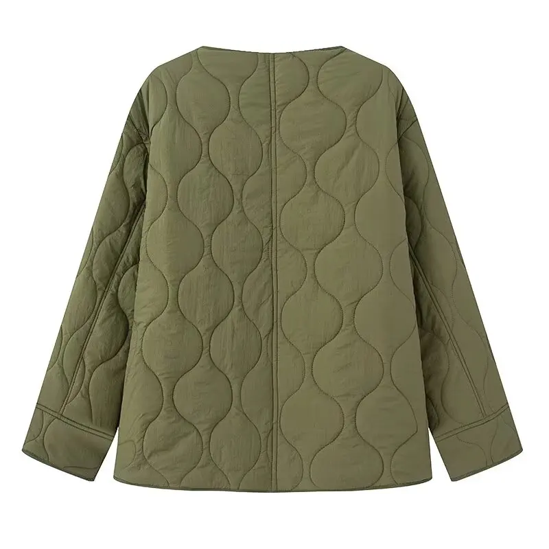 Loose Women's Cotton Jaet Street Sle Hooded Zipper Closure Long Sve round Ne  Color Autumn New Arrival 06738