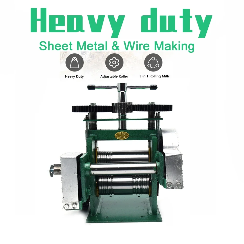 Jewelry Tools Equipments Jewelry Making Gold Silver Plate Sheet Rolling Laminator Manual Rolling Mill Machine