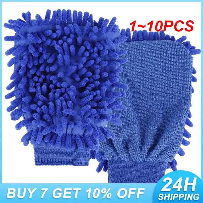 

1~10PCS Soft Car Cleaning Glove Efficient Dual-sided Car Cleaning Tool Scratch-free Popular Easy-to-use Microfiber Ultimate