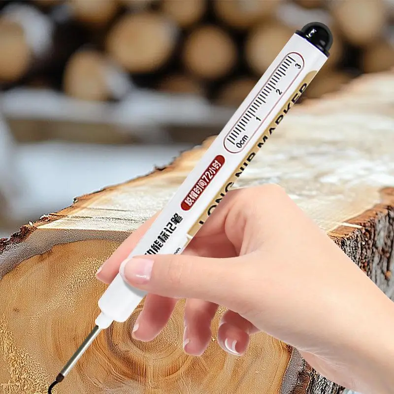 Deep Hole MARKER ปากกากันน้ํา Long HEAD Deep Reach เจาะ MARKER จมูกยาว MARKER เจาะลึกหลุมยาว Nib Scriber สําหรับ