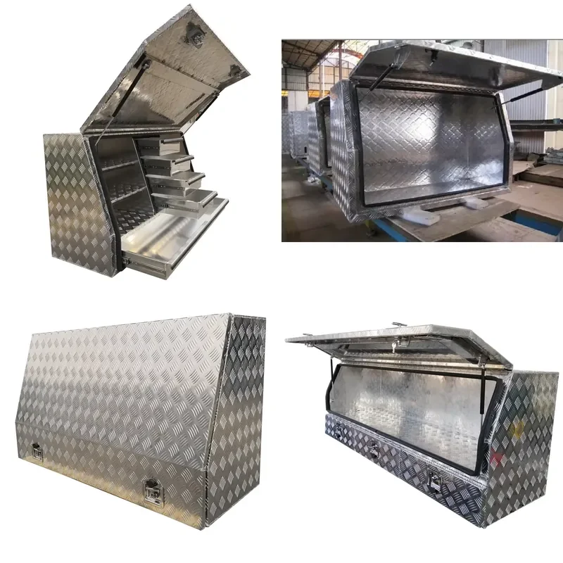Custom Large Aluminum Truck Tool Box with OEM Support Customizable Case Ute Canopy Heavy Duty Protection Anti-Dust Key Lock