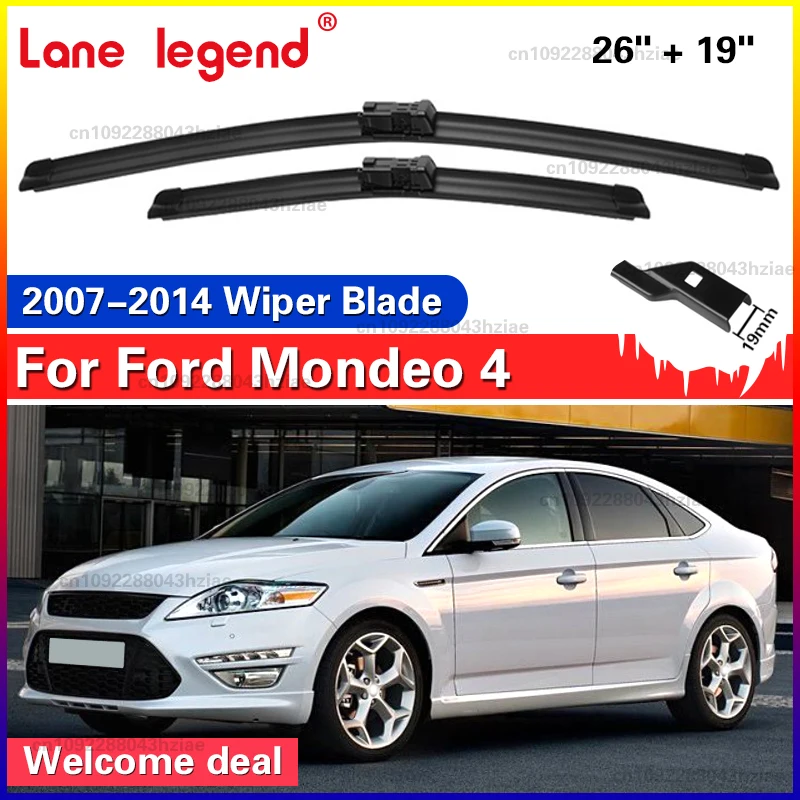 

Wiper Front Wiper Blades Windshield Windscreen Window Brush 26"+19" For Ford Mondeo 4 2007-2014 2008 2009 2010 2011 2012 2013