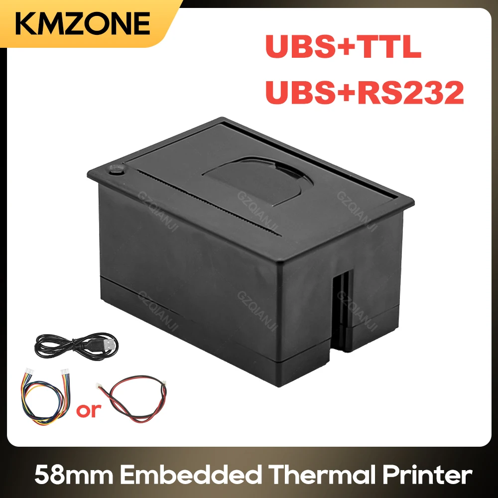 Встроенный термопринтер для чеков 58 мм, мини-фотопанель с USB/RS232/TTL последовательным портом, поддержка команд ESC/POS