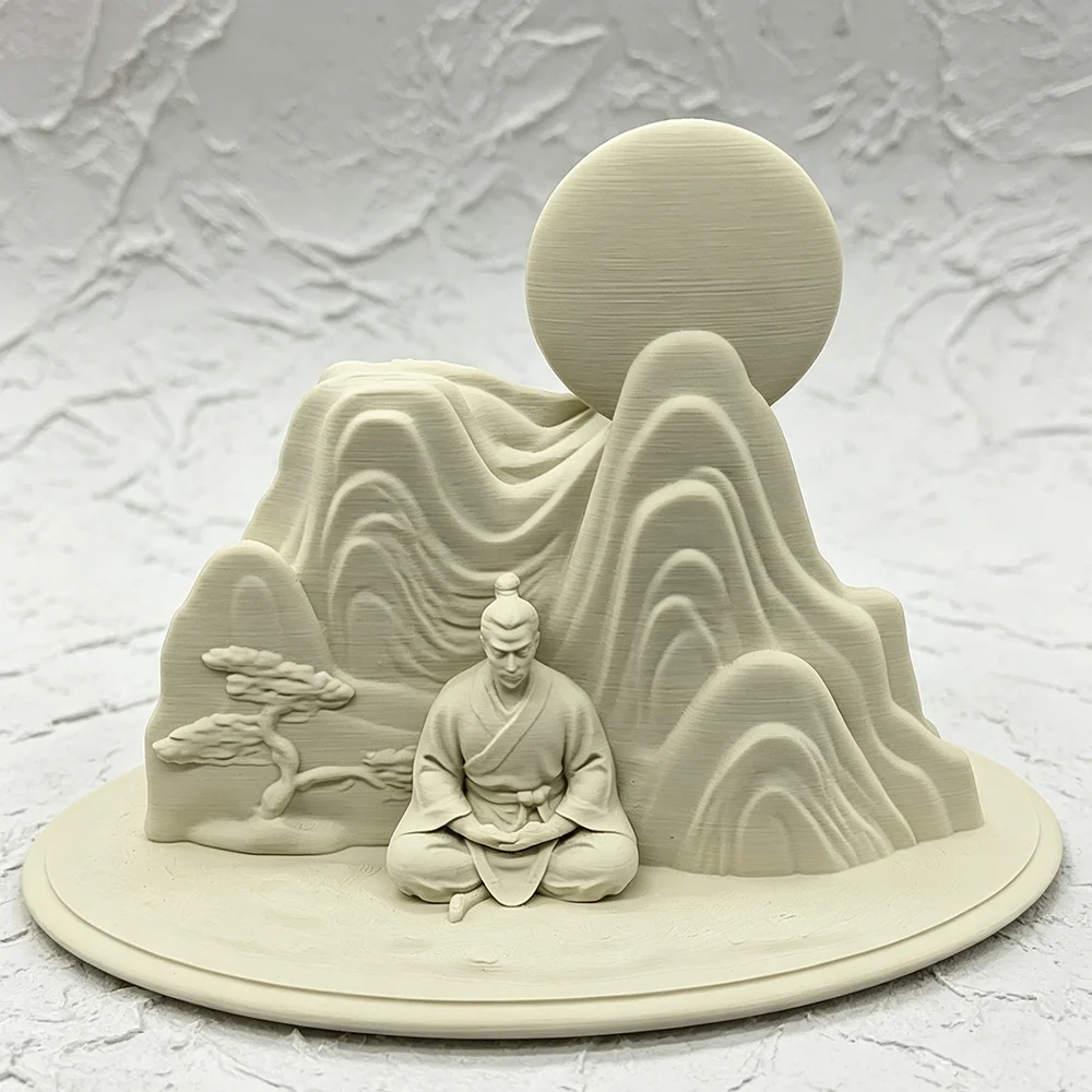 H10cm/20cm Creative Emotional Stabilizer Meditation Healing 3D Printed PLA Statue Model Figurine Decoration Craft Gift