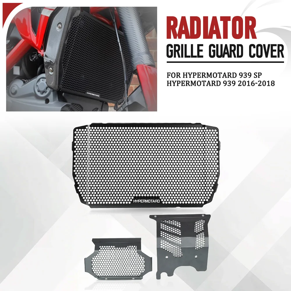 

Aluminium Radiator Guard And Oil Cooler Guard And Engine Guard Protector For Ducati Hypermotard 939 SP Hypermotard 939 2016-2018