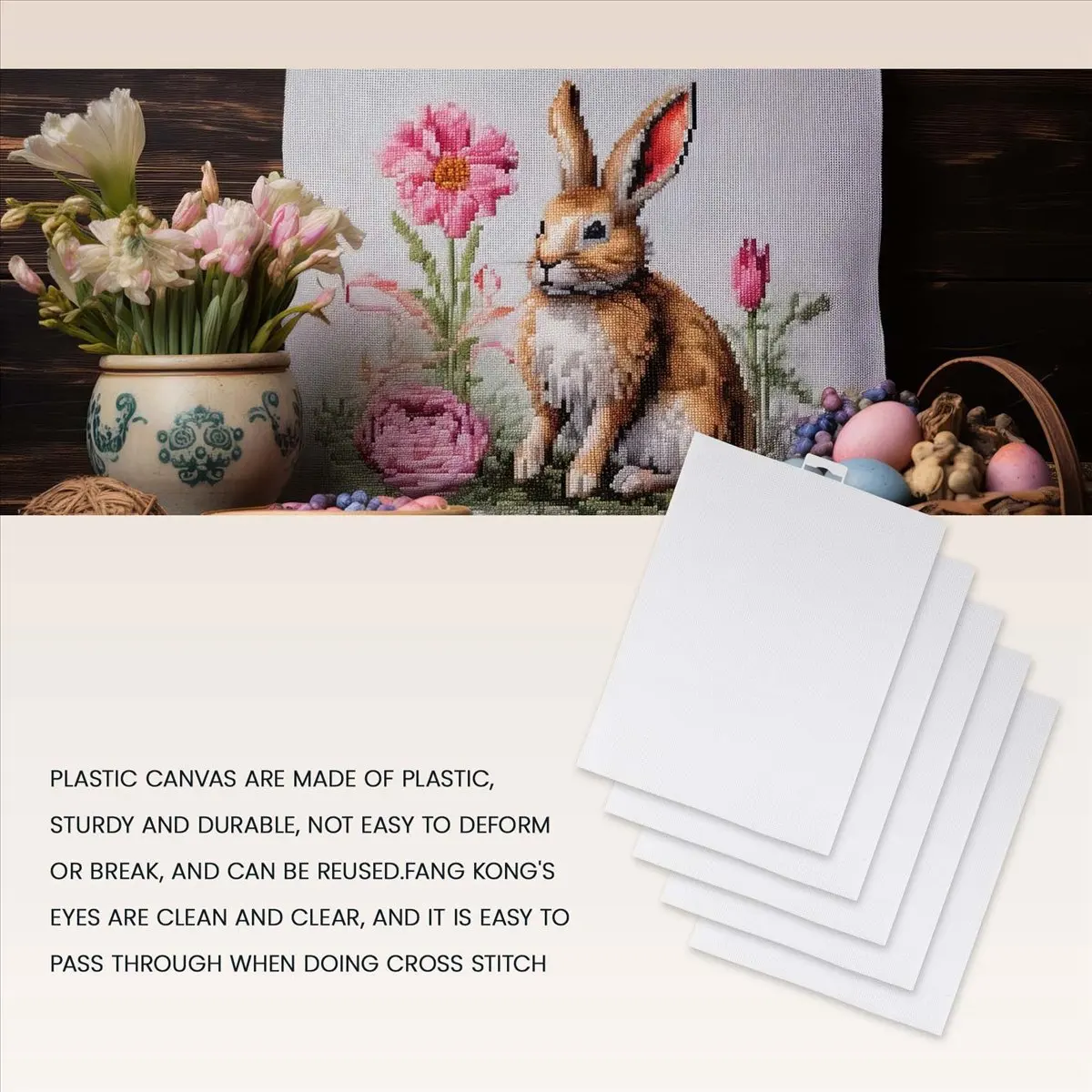 FOR HOME 15PCS 14 Count Plastic Mesh Canvas Sheets, Perforated Plastic Stitching Canvas Plastic Mesh Canvas