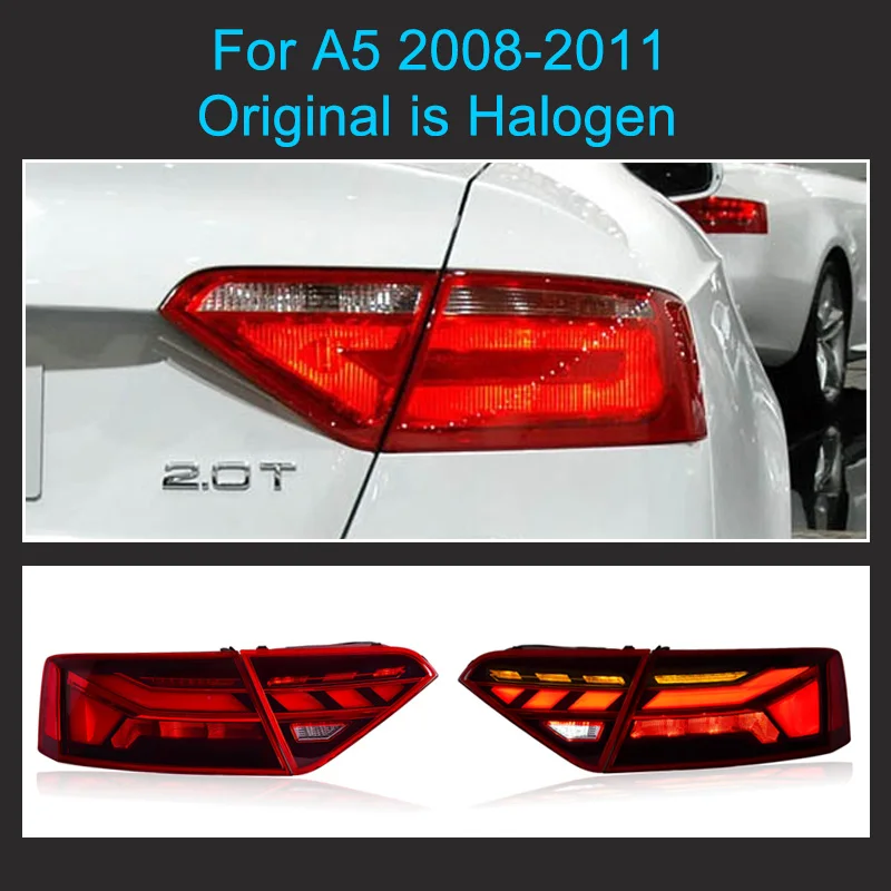 1 Pair LED Tail light Assembly For Audi A5 S5 RS5 2008-2016 Tail