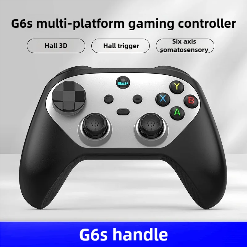 G6S Wireless Game Controller Dual Hall Effect Vibration Six-Axis Burst Key for Nintendo Switch Android IOS PC Bluetooth