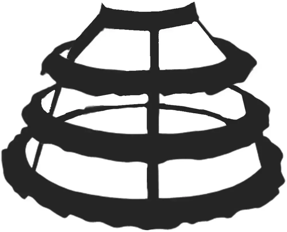 Women 4 hoop Cage Hoop Skirt Petticoats Underskirt Ruffle Crinoline Dress