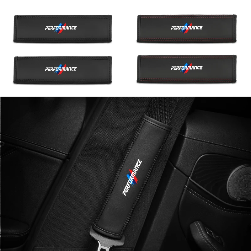Car Seat Belt Covers Shoulder Protection Pad Interior Accessories For BMW F26 E90 E87 E36 I01 F25 E60 F44 E34 E39 F01 E70 E53 F1