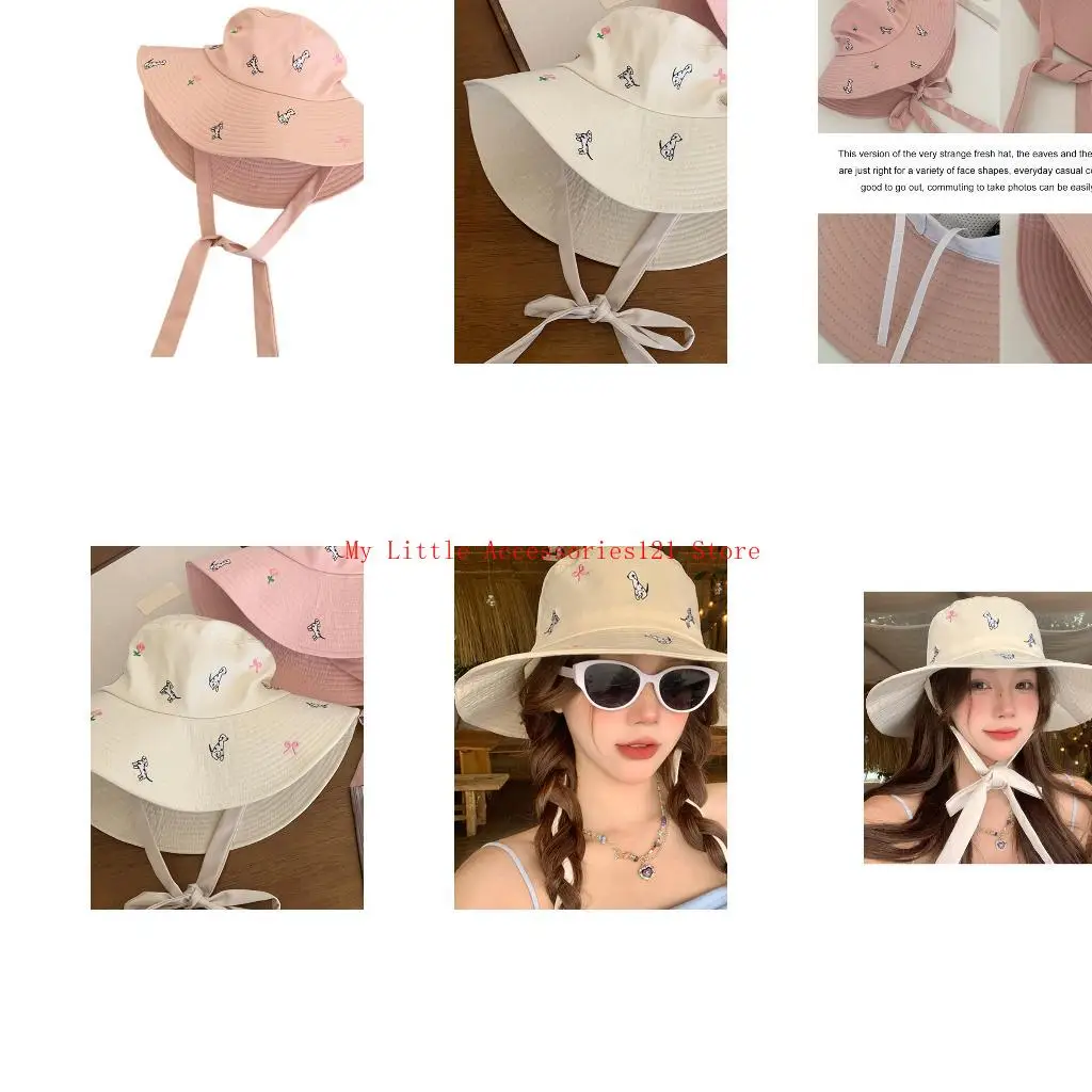 

Fisherman Hat Sports Caps Bucket Hat Fashion Puppy Embroidery for Unisex