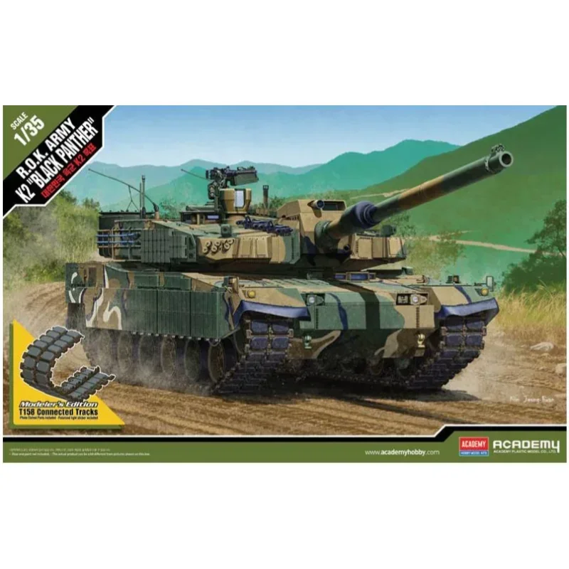 

1/35 Academy model 13511 R.O.K. Army K2 "Black Panther" with separate T158 tracks assembly Scale diy toys Model Kit