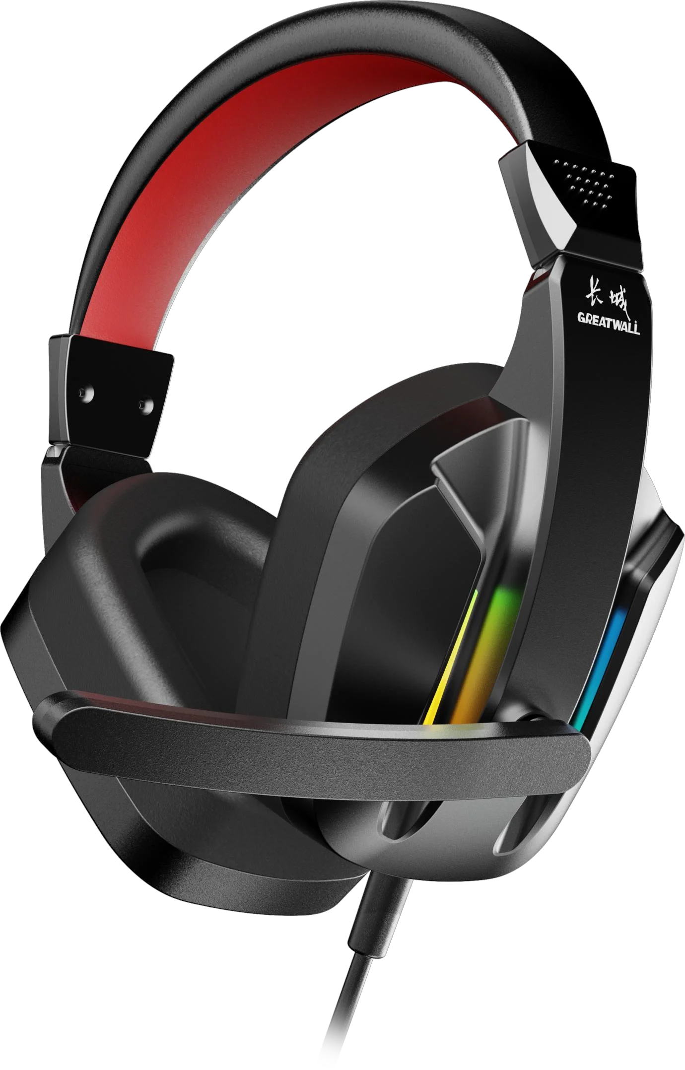 GREATWALL Wired Gaming Headset Over-Ear Headphones with Microphone E-Sports Internet Cafe Wired Headphones Gaming PUBG Operation