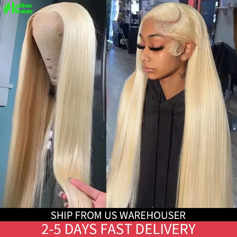 Bone Straight Blonde Lace Front Wig Human Hair 613 Lace Frontal Wig 13x6 Human Hair Wigs Brazylijskie peruki na sprzedaż