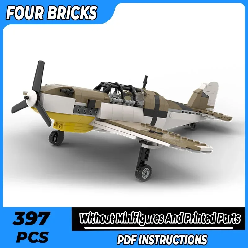 

Moc строительные кирпичи модель самолета Messerschmitt Bf 109 F4 технология модульные блоки подарки игрушки для детей DIY сборка