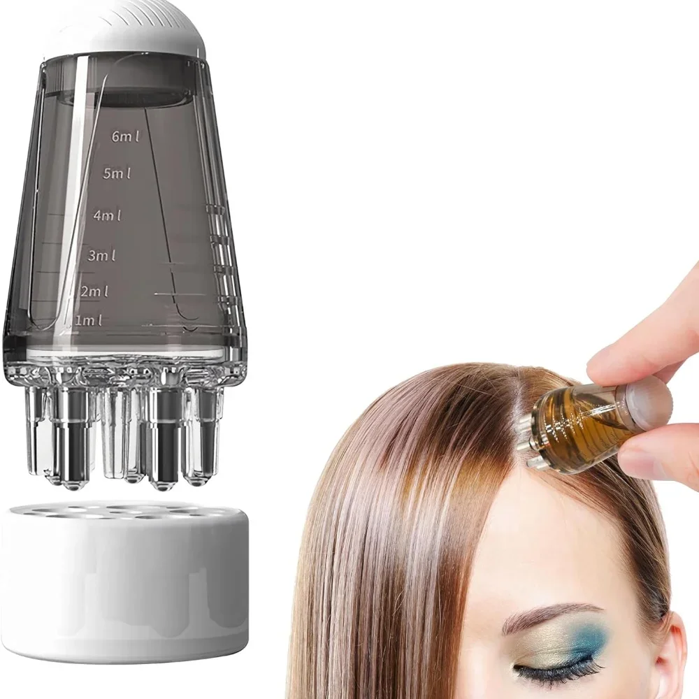6ml Scalp Applicator Mini Head Massager Roller Ball Brush Hair Growth Essential Oil Medicine Liquid Applicator Massage Comb view 3