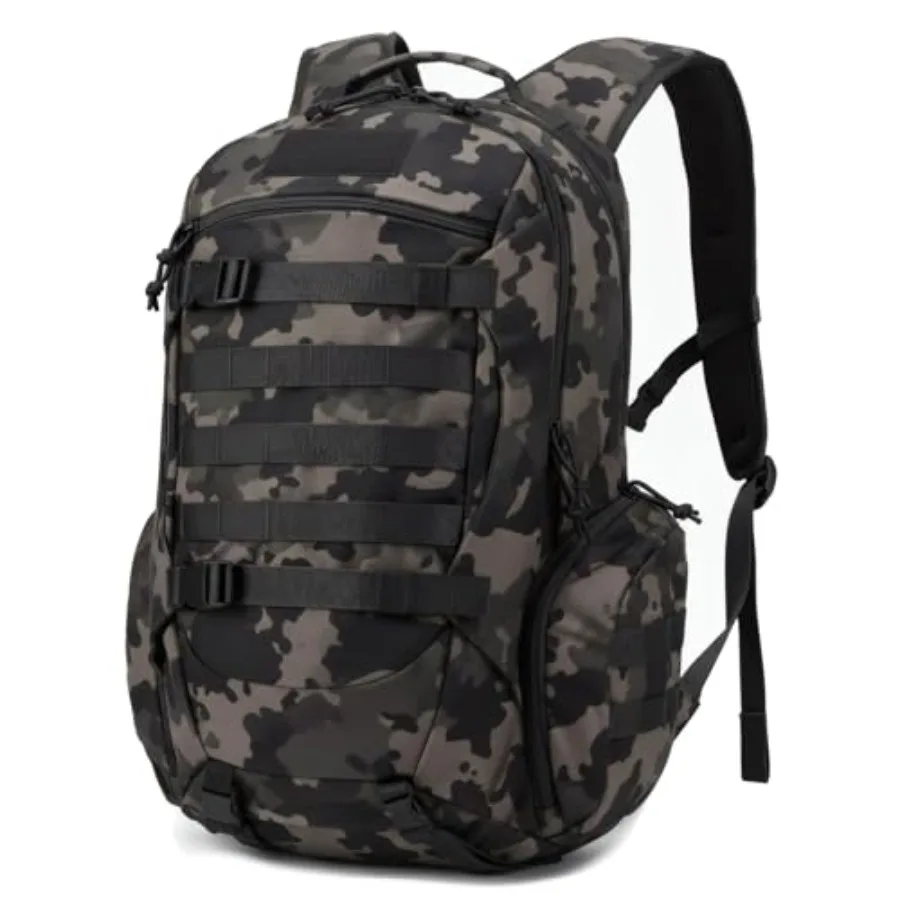 

35L Tactical Backpack for Men, MOLLE Military Bug Out Bag, Waterproof Rucksack for Hiking with Hydration Port Balck