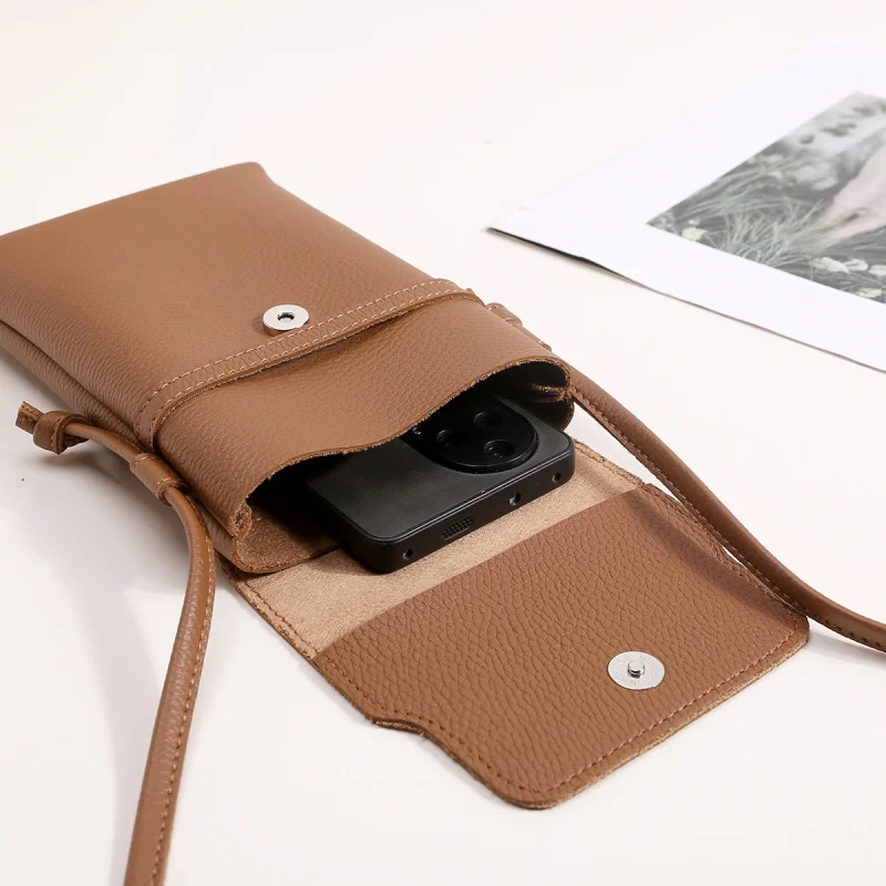 Mini Crossbody Phone Bag for Women 2026 New Trendy Vertical Small Shoulder Bag Soft Leather Multifunctional Purse view 4
