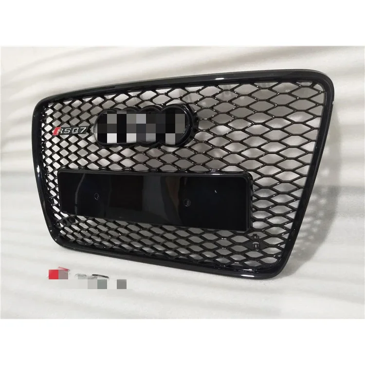 High Performance Black ABS Car Front Bumper Grille Q7 Upgrade Refit to RSQ7 Grill for Audi RSQ7 2006 2007 2008 2009