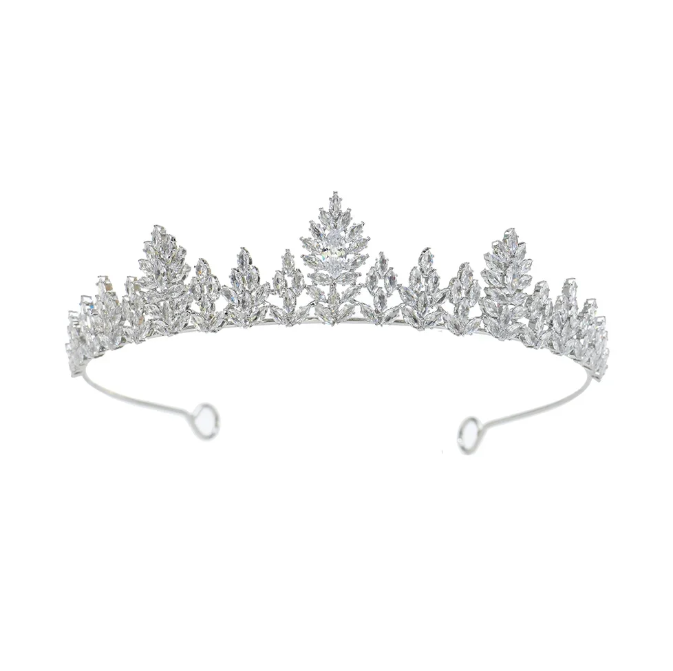 

Роскошная свадебная тиара, корона для свадьбы, головной убор, циркониевые короны принцессы для женщин и девочек, вечерние свадебные украшения для волос, головной убор