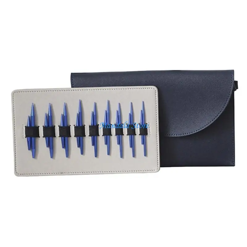 

U2JC 9Pairs Aluminum Circular Knitting Needle Set with Storage Case 3.0mm-6.0mm