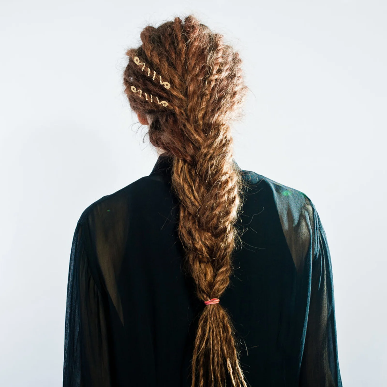 

9pcs Hair Spiral Beads Braids Coil Dreadlocks Metal Cuffs Jewelry Wraps Clip For Wedding Party Fashion Show Creative Chic Lovely