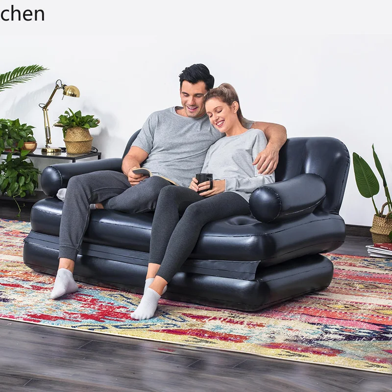 Hxl 5-in-1 inflatable sofa double thickened recliner foldable inflatable