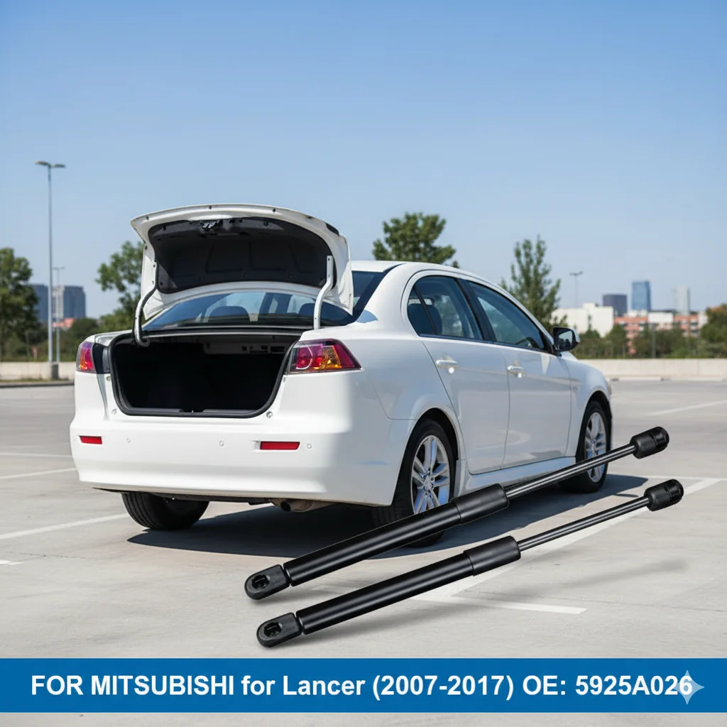 2 Stück Gasdruckfedern für die Heckklappe des Mitsubishi Lancer VII VIII, passend für die Baujahre 2007-2017, OE 5925A026 5925A003 – Detail 1