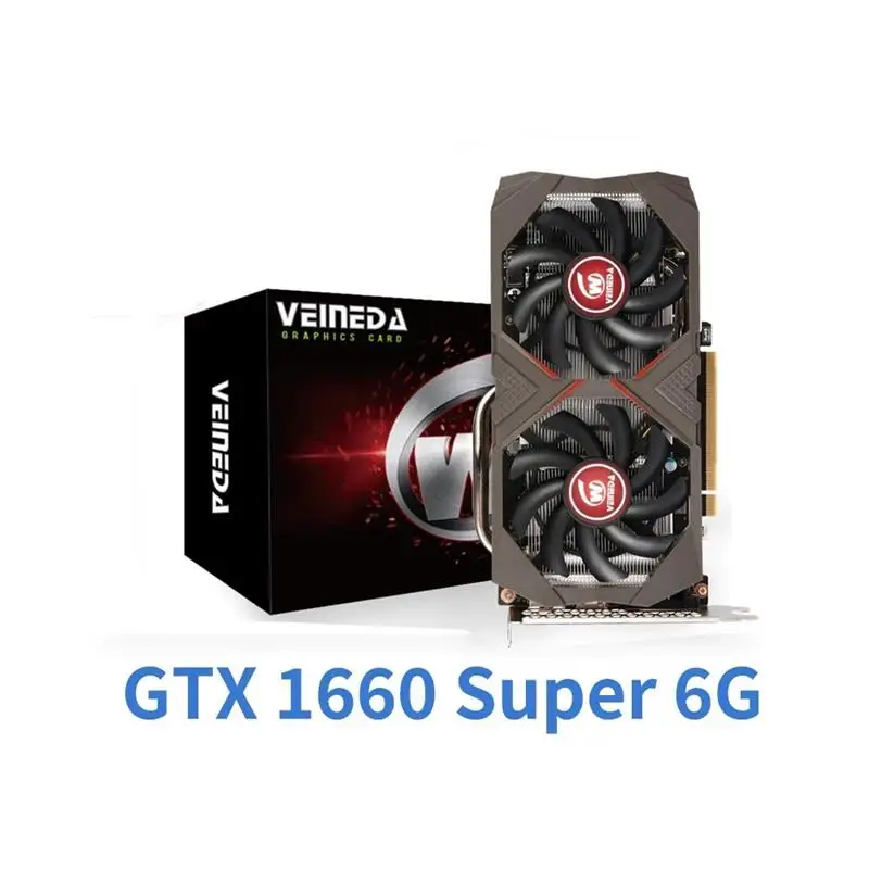 New! Card GTX 1660 Super 6gb GDDR6 192 Bit PCI-E 3.0×16 Gaming GPU gtx 1660 series Video card Refurbished cards