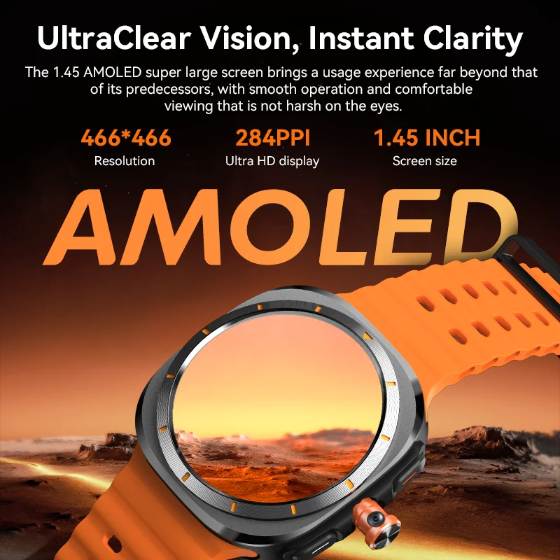 Smart Watch Smartwatch 4G SIM Card 2025 Android Play Store 1.48 Inch AMOLED HW S12 Call TikTok Camera Video Call Ultra GPS WIFI - Image 2