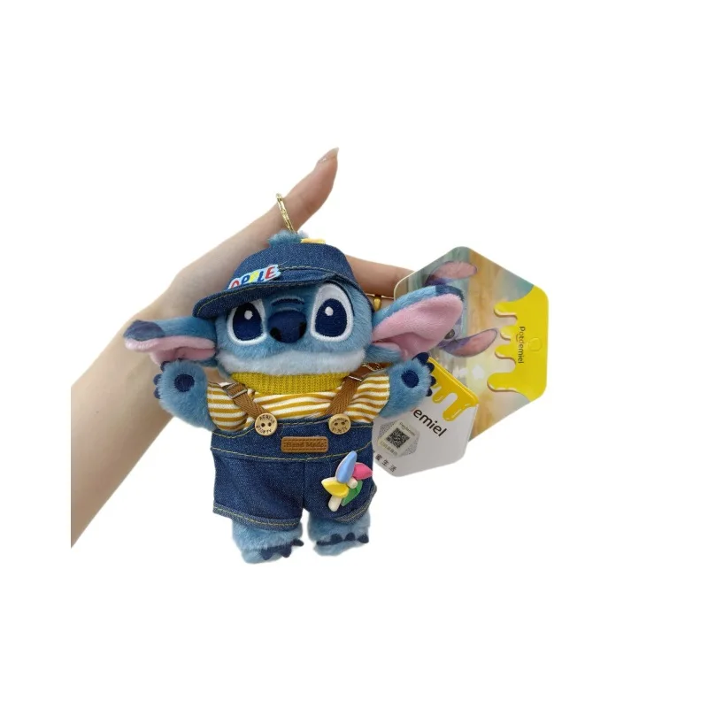 스티치 키 체인 플러시 장난감 릴로 & 스티치 배낭 펜던트 홈 인테리어 소녀 소년 장난감 박제 플러시 열쇠 고리 인형 생일 선물
