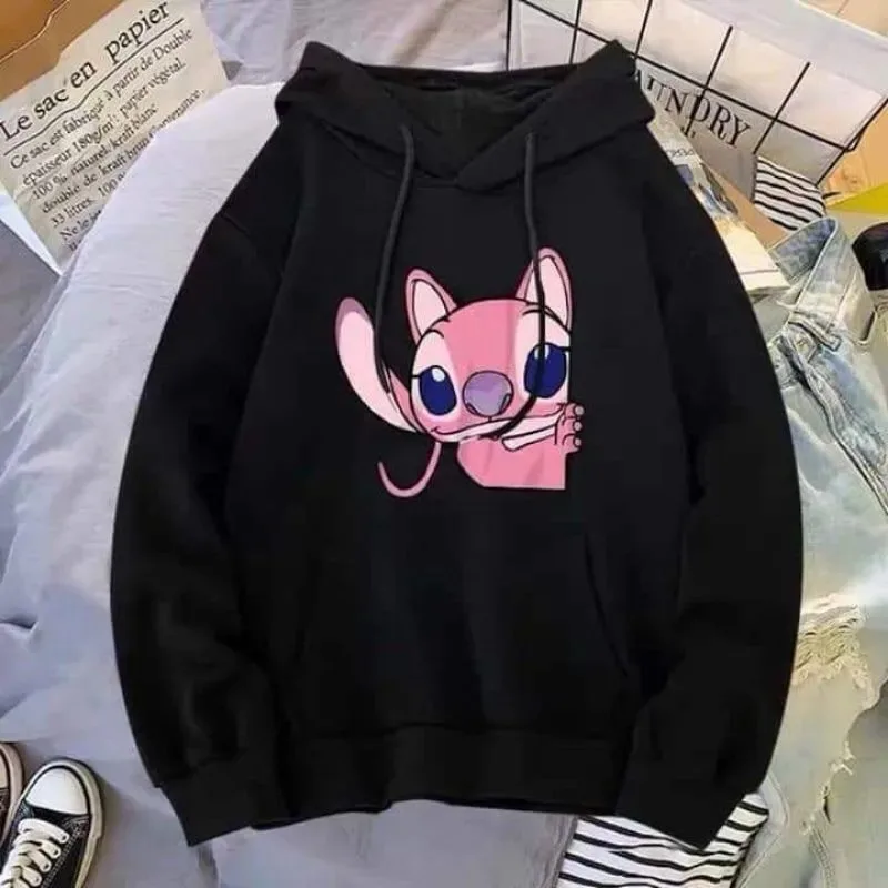 

Fashion Lovely Pattern Male Sweatshirts Angel Disney Loose Pocket Cartoon Clothes Men Hoodies Autumn Winter Popular Pullover