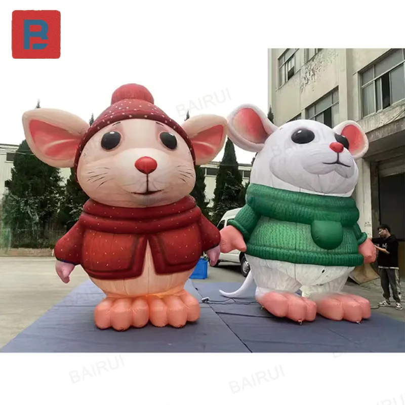 

Надувные мультяшные мыши, воздушные модели на основе животных с выдувными устройствами, торговый центр на открытом воздухе и квадратный реквизит для украшения рекламы.