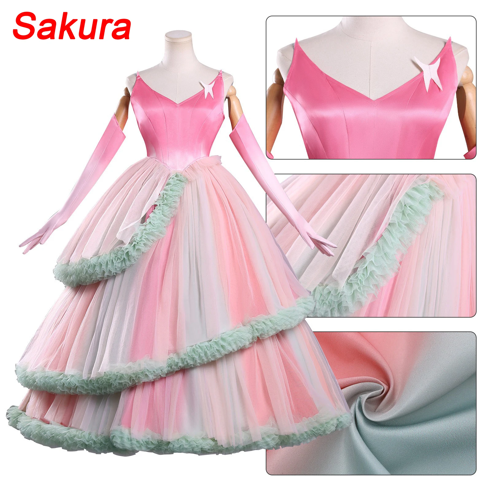 

Film 2025 New Wicked 2 Glinda Cosplay Pink Prinecess Dress Gown Costume Women Witch Halloween Women Party Outfits Wig