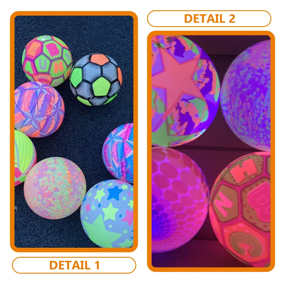 Bola de futebol noturna luminosa, brinquedos para crianças, exercícios de plástico, esportes ao ar livre