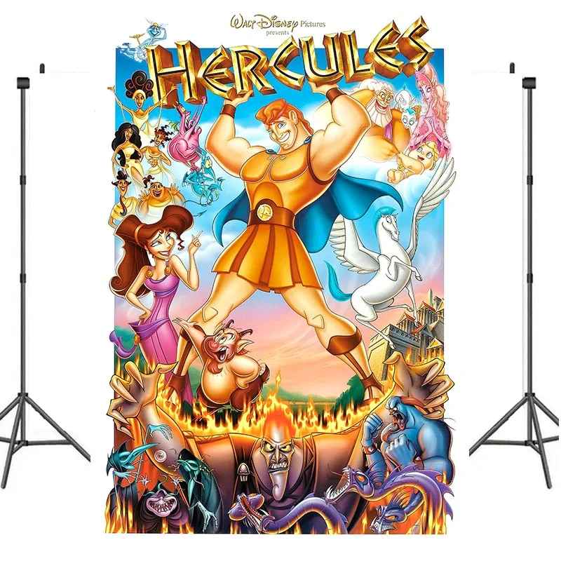 Hercules Happy Birthday Party Supply sfondo Kid Favor Supernatural Power Wall Decor Baby Shower sfondo decorazione regalo per ragazzo