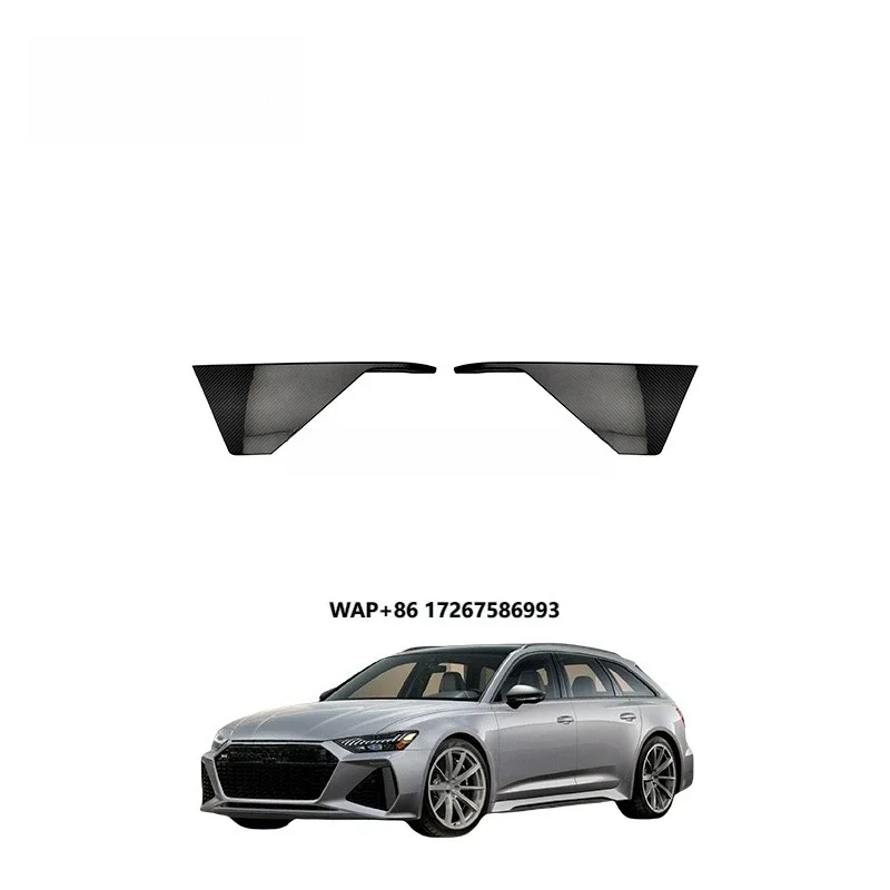 MSY Style Dry Carbon Fiber Rear Bumper Side Trim for  RS6 Body Kit