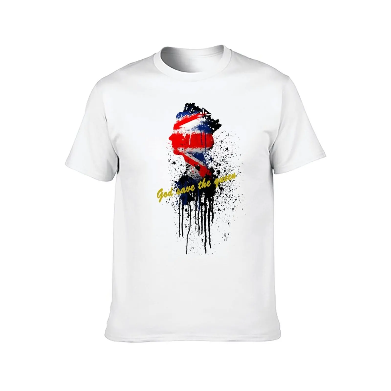 Boże, błogosław Królową # 2 koszulki męskie, t-shirty męskie, luksusowe śmieszne koszulki męskie, bawełniane koszulki